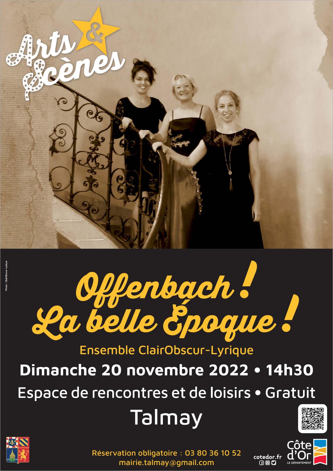 Concert « Offenbach La Belle Epoque !  » – 20 novembre